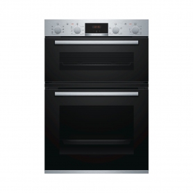Bosch MBS533BS0B 59.4cm Built In Electric Double Oven with 3D Hot Air - Stainless Steel